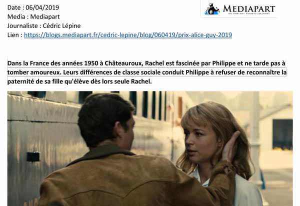 La presse parle du Prix Alice Guy - prixaliceguy.com